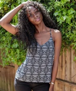 Timeless London Batwing Cami Chiffon Strappy Loose Fit Top Clothing