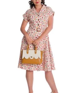 Banned Retro Country Cherry Jennie Jive Fit And Flare Collar Dress New Arrivals And Restocks