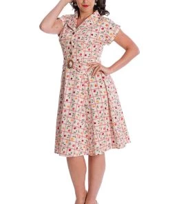 Banned Retro Country Cherry Jennie Jive Fit And Flare Collar Dress New Arrivals And Restocks