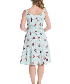 Banned Retro Vintage Globe Button Down Dress Hot Air Balloons 10 Banned Retro Vintage Globe Button Down Dress Hot Air Balloons