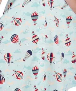 Banned Retro Vintage Globe Button Down Dress Hot Air Balloons 11 Banned Retro Vintage Globe Button Down Dress Hot Air Balloons