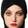 New Arrivals And Restocks Banned Warlock Turban In Black Stretch Lurex Sparkly 1920s