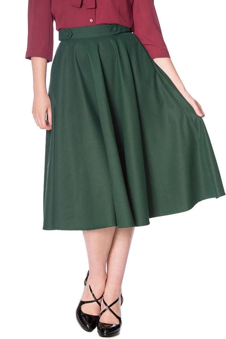 New Arrivals And Restocks Banned Di Di 50's Swing Skirt With Pockets In Forest Green 4 New Arrivals And Restocks Banned Di Di 50's Swing Skirt With Pockets In Forest Green