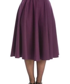 New Arrivals And Restocks Banned Di Di 50's Swing Skirt With Pockets In Aubergine