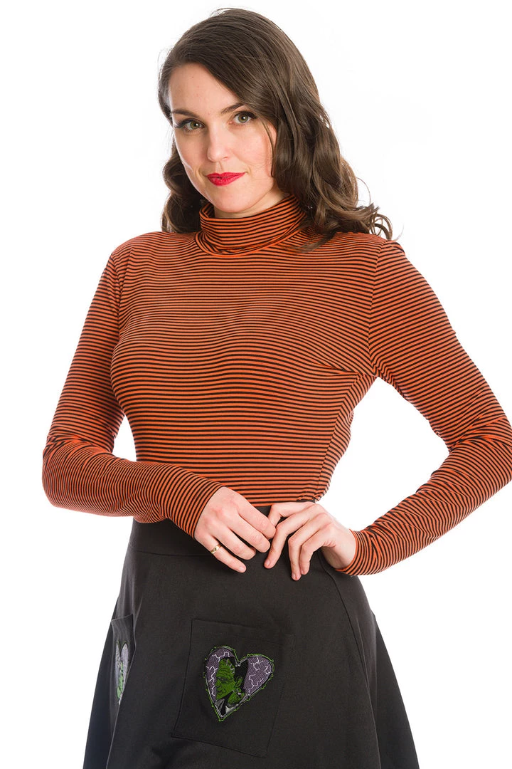 Winter Banned Trick Or Treat Top In Orange Stripe 2 Winter Banned Trick Or Treat Top In Orange Stripe