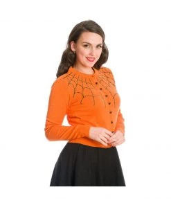 Winter Banned Under Her Spell Cardigan In Orange