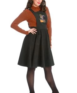 Clothing Banned Pumpkin Spice Pinafore Dress