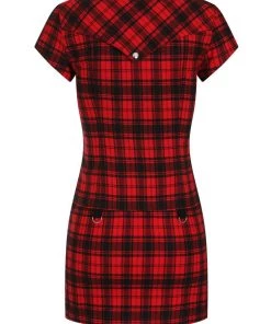 Banned Tartan Nights Mini Dress In Red Tartan Winter 13 Banned Tartan Nights Mini Dress In Red Tartan Winter