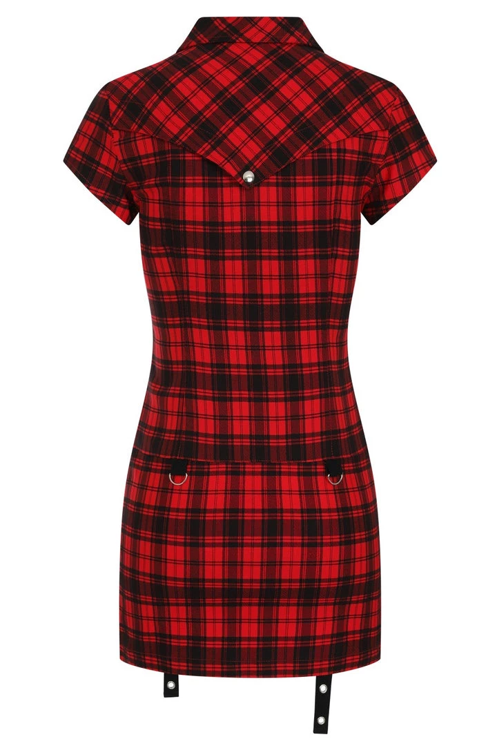 Banned Tartan Nights Mini Dress In Red Tartan Winter 4 Banned Tartan Nights Mini Dress In Red Tartan Winter