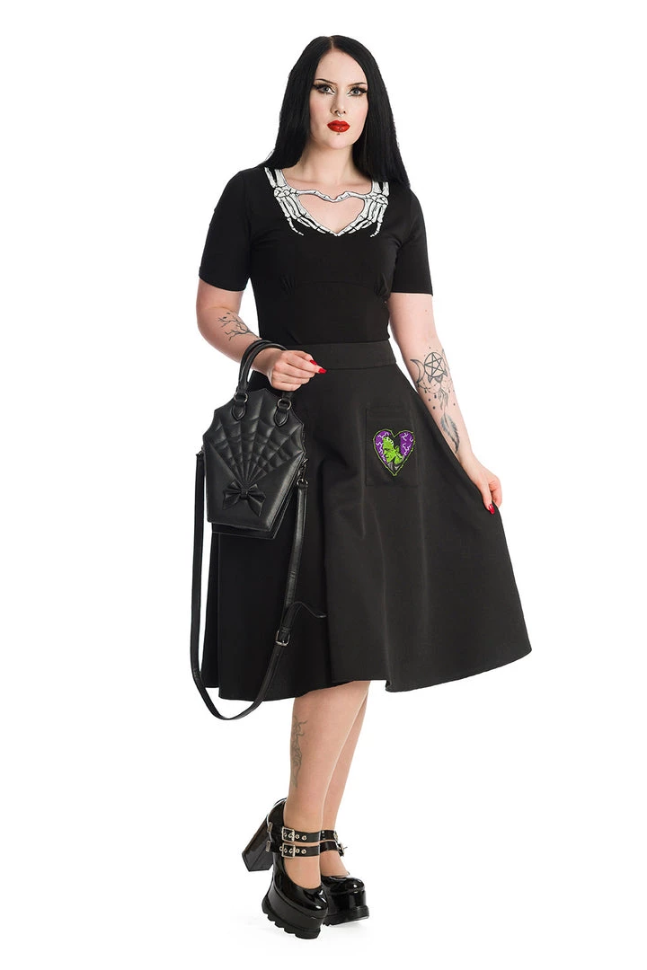 Banned Skeleton Heart Hands Top In Black 3 Banned Skeleton Heart Hands Top In Black