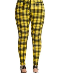 Winter Banned Damien Stretch Skinny Trousers In Yellow Tartan 16 Winter Banned Damien Stretch Skinny Trousers In Yellow Tartan