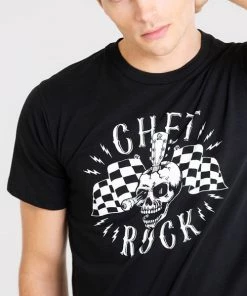 Chet Rock/ Hell Bunny Guitar Head Short Sleeve T-Shirt