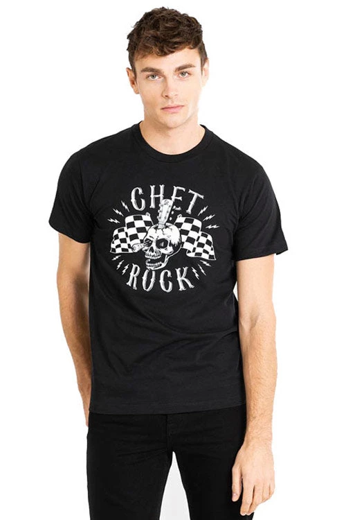 Chet Rock/ Hell Bunny Guitar Head Short Sleeve T-Shirt 1 Chet Rock/ Hell Bunny Guitar Head Short Sleeve T-Shirt