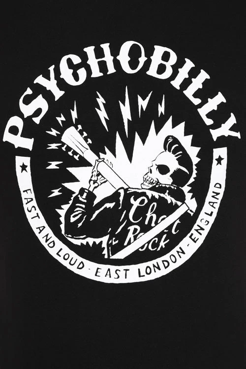 Clothing Chet Rock/ Hell Bunny Psychobilly Short Sleeve T-Shirt 4 Clothing Chet Rock/ Hell Bunny Psychobilly Short Sleeve T-Shirt