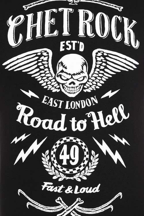Chet Rock/ Hell Bunny Road To Hell Short Sleeve T-Shirt 4 Chet Rock/ Hell Bunny Road To Hell Short Sleeve T-Shirt