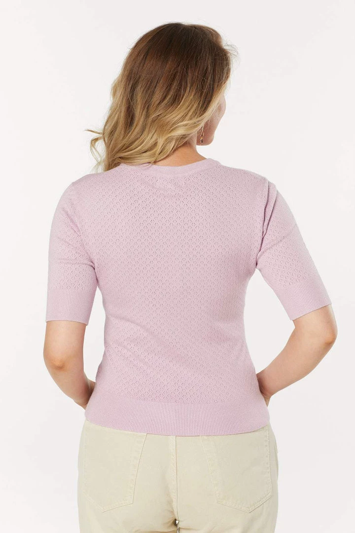 Timeless London Daisy Knit Top In Lavender - I'm Eco-Friendly! 4 Timeless London Daisy Knit Top In Lavender - I'm Eco-Friendly!
