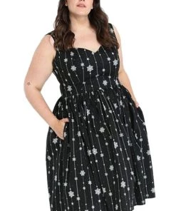 Clothing Hell Bunny Belle 50's Dress Snowflake Christmas Print