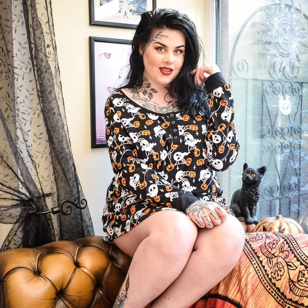 Killstar Haunted Pumpkin Sleep Dress Nightie Ghosts 8 Killstar Haunted Pumpkin Sleep Dress Nightie Ghosts