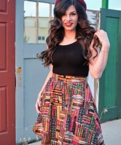 Retrolicious A-Line Skirt In Don't Judge A Book By Its Cover