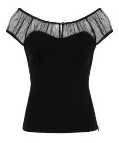Collectif Alina Top In Black Clothing