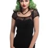 Collectif Alina Top In Black Clothing