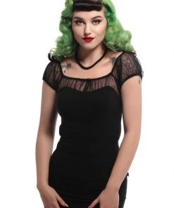 Collectif Alina Top In Black Clothing