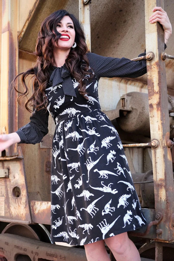 New Arrivals And Restocks Retrolicious Vintage Dress In Glow In The Dark Fossils Print 3 New Arrivals And Restocks Retrolicious Vintage Dress In Glow In The Dark Fossils Print