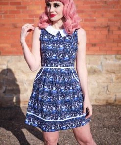 Clothing Retrolicious Collared Dress In Fox Print