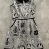 Retrolicious Collared Dress In Spells Halloween Print Clothing