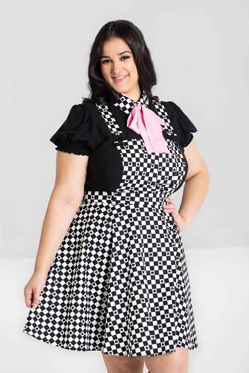 Winter Hell Bunny Pokerface Pinafore Dress 2 Winter Hell Bunny Pokerface Pinafore Dress