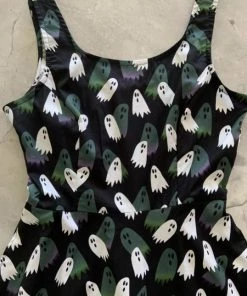 Retrolicious Skater Dress In Ghosts Print Winter 7 Retrolicious Skater Dress In Ghosts Print Winter