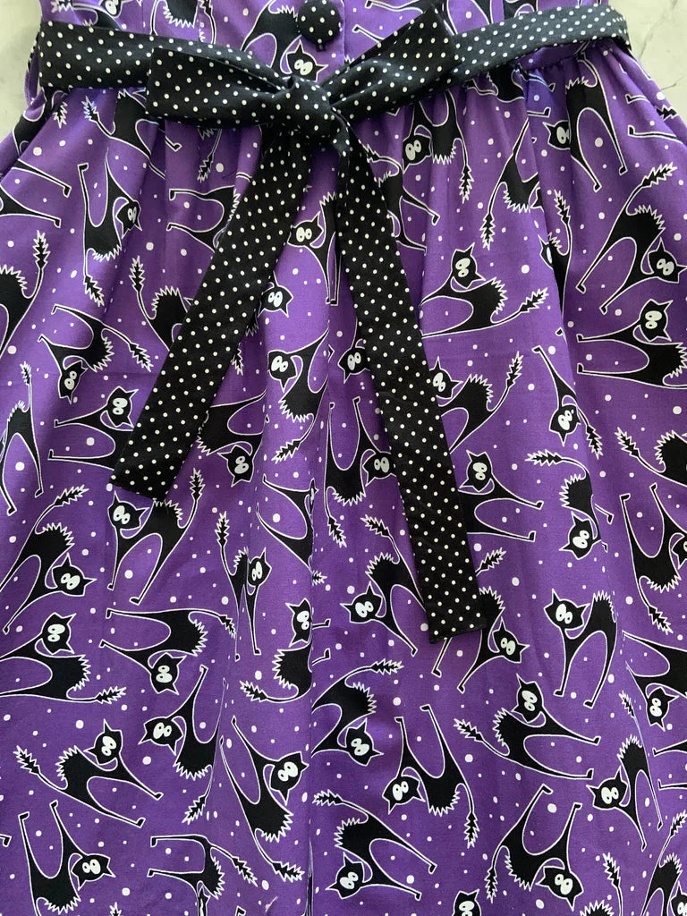 New Arrivals And Restocks Retrolicious Ida Dress In Scaredy Cat Print Purple And Polkadot 3 New Arrivals And Restocks Retrolicious Ida Dress In Scaredy Cat Print Purple And Polkadot