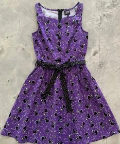 New Arrivals And Restocks Retrolicious Ida Dress In Scaredy Cat Print Purple And Polkadot 11 New Arrivals And Restocks Retrolicious Ida Dress In Scaredy Cat Print Purple And Polkadot