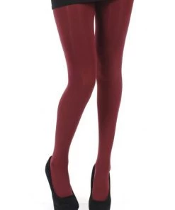 Pamela Mann Hosiery 50 Denier Opaque Pantyhose In Burgundy Winter