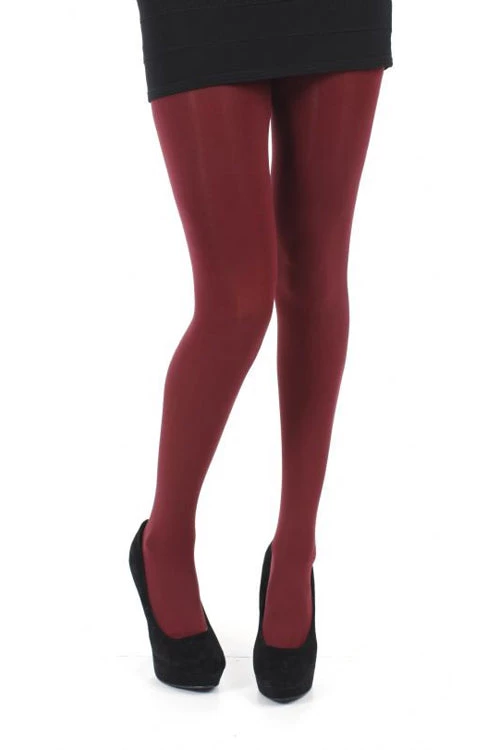 Pamela Mann Hosiery 50 Denier Opaque Pantyhose In Burgundy Winter 1 Pamela Mann Hosiery 50 Denier Opaque Pantyhose In Burgundy Winter