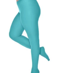 Pamela Mann Hosiery Curvy Super-Stretch 50 Denier Tights In Aqua Winter
