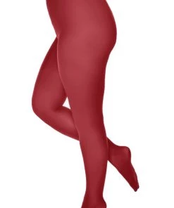 Pamela Mann Hosiery Curvy Super-Stretch 50 Denier Tights In Burgundy Winter