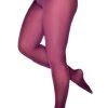 Pamela Mann Hosiery Curvy Super-Stretch 50 Denier Tights In Damson New Arrivals And Restocks
