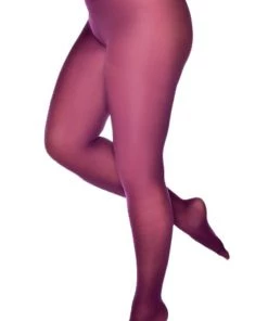 Pamela Mann Hosiery Curvy Super-Stretch 50 Denier Tights In Damson New Arrivals And Restocks