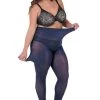 Pamela Mann Hosiery Curvy Super-Stretch 50 Denier Tights In Navy Winter