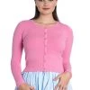Hell Bunny Paloma Cardigan In Candy Pink New Arrivals And Restocks