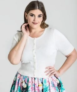 Winter Hell Bunny Wendi Cardigan In Ivory