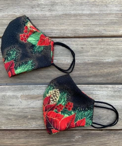 Retrolicious Holiday Floral Face Mask Christmas