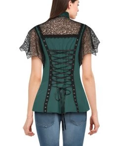 Chicstar Batty Top In Green Clothing 7 Chicstar Batty Top In Green Clothing