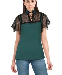 Chicstar Batty Top In Green Clothing