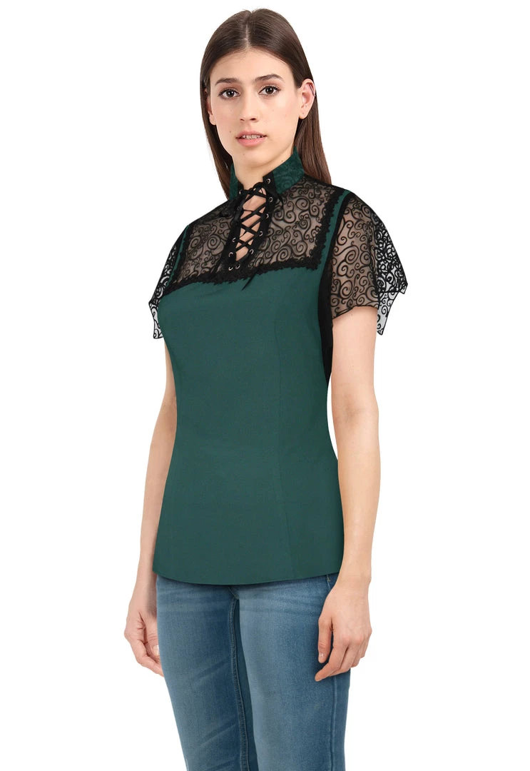 Chicstar Batty Top In Green Clothing 2 Chicstar Batty Top In Green Clothing