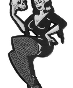 Dark Alternative Kreepsville 666 Vampira With Skull Enamel Pin