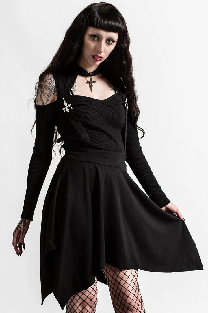 Killstar Aggie Suspender Skirt Clothing 2 Killstar Aggie Suspender Skirt Clothing