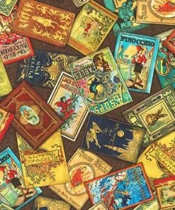 Clothing Retrolicious Bow Top In Fairytale Books Print