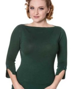 Banned Addicted Sweater In Forest Green Winter